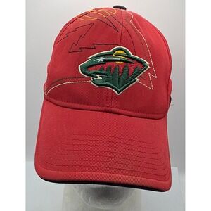Minnesota‎ Wild Reebok NHL Hockey Hat Cap Red Embroidered Logo Strapback